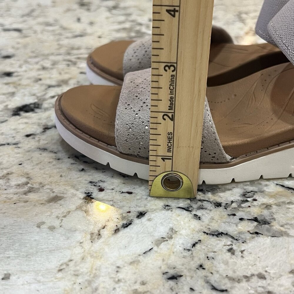 Skechers BOBS x Martha Stewart Arch Fit Beach Kiss Wedge Sandals Size 6 Shoes - Picture 8 of 14